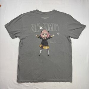 Bait SPY x FAMILY Crunchy roll  Gray T-shirt Sz L Anime Tee Anya Forger Telepath